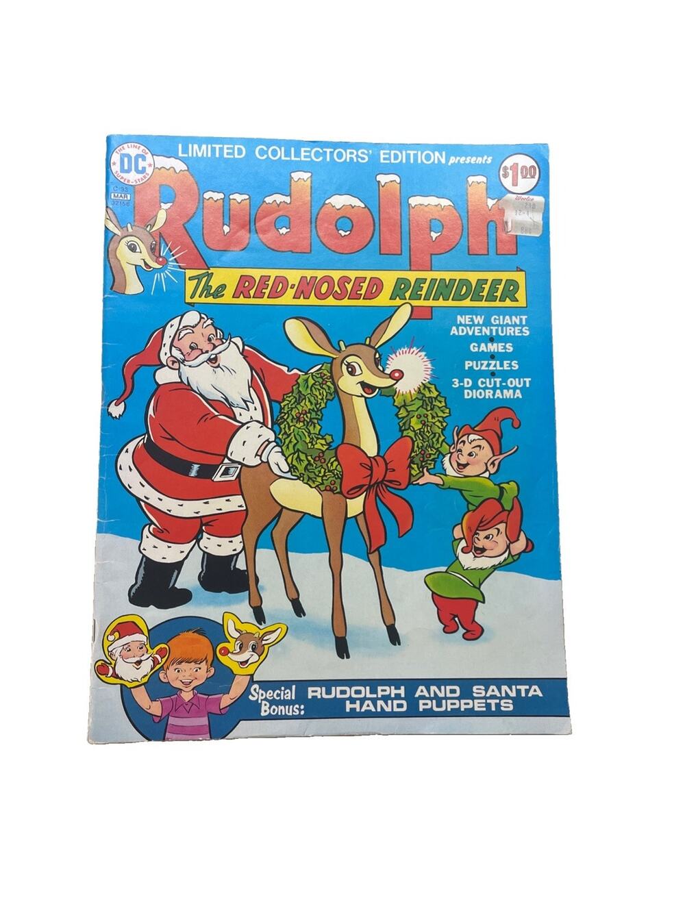DC Comic C33 RUDOLPH THE RED NOSED REINDEER Treasury Edition Limited Collectors